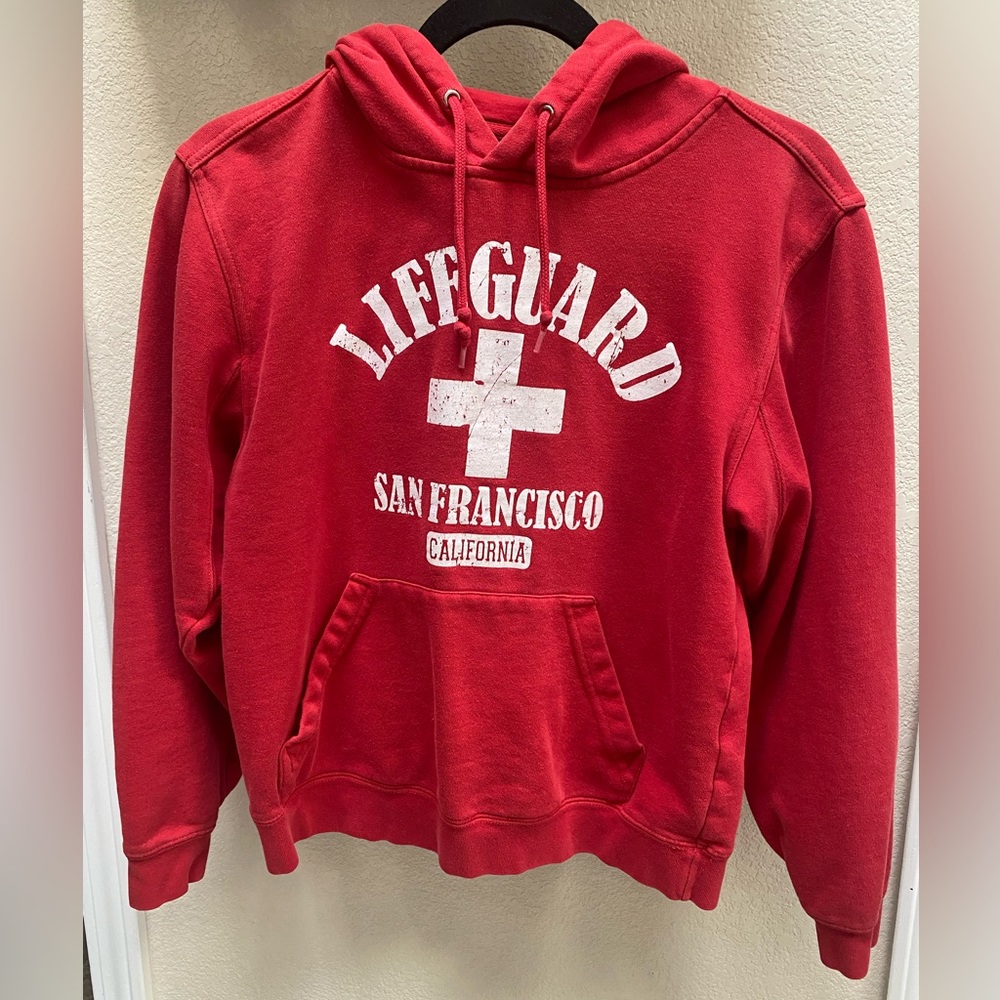 Beimar, Life Guard, Hooded Sweatshirt, Hoodie, Juniors, Red, Size S